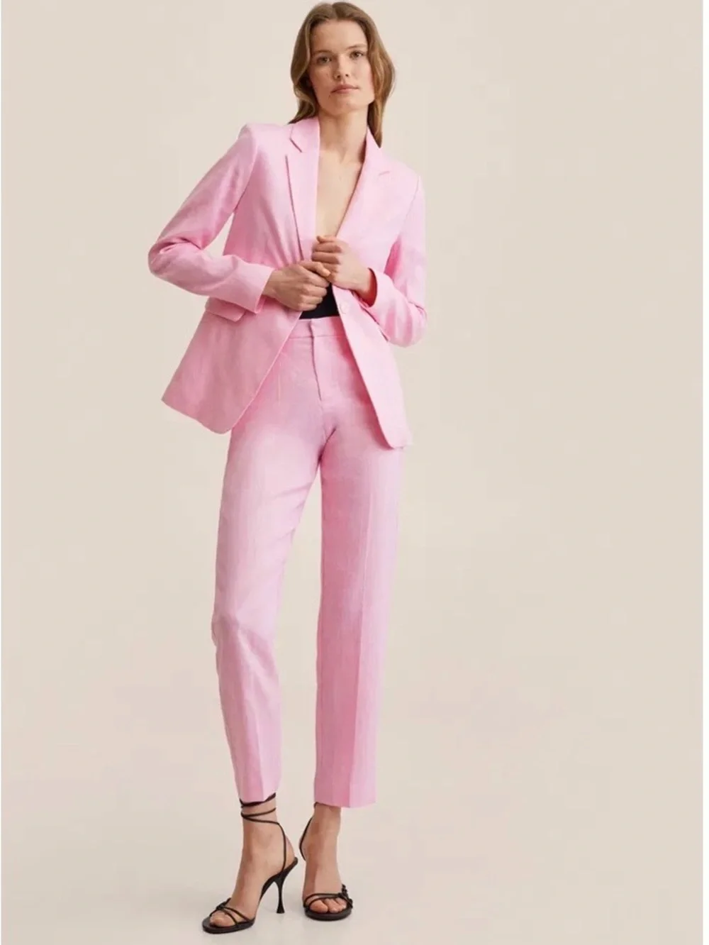 Mango Pink Straight-Leg Set